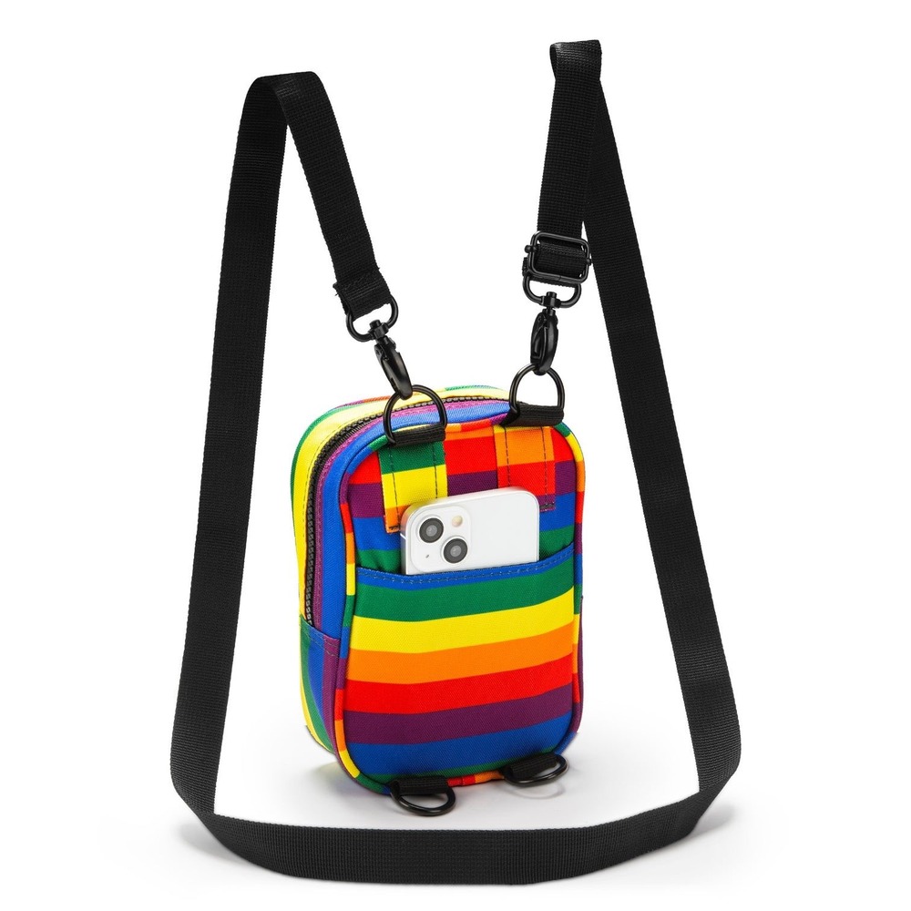 NWT-Vibe Rainbow Crossbody Sling Bag | Eco-Friendly rPET | Festival • Travel - Picture 2 of 7